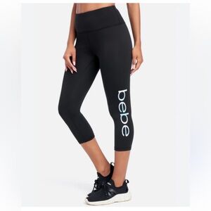 Bebe cropped black ankle legging size s